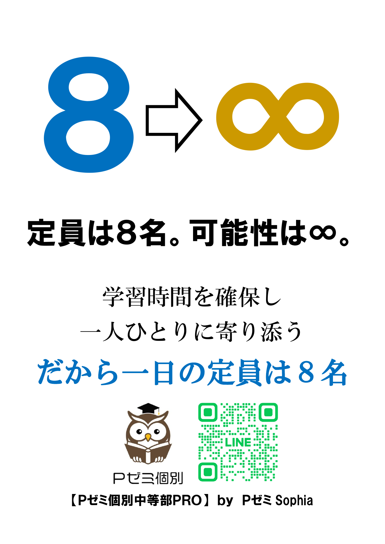 定員は8名。可能性は無限。Pゼミ個別中等部PRO